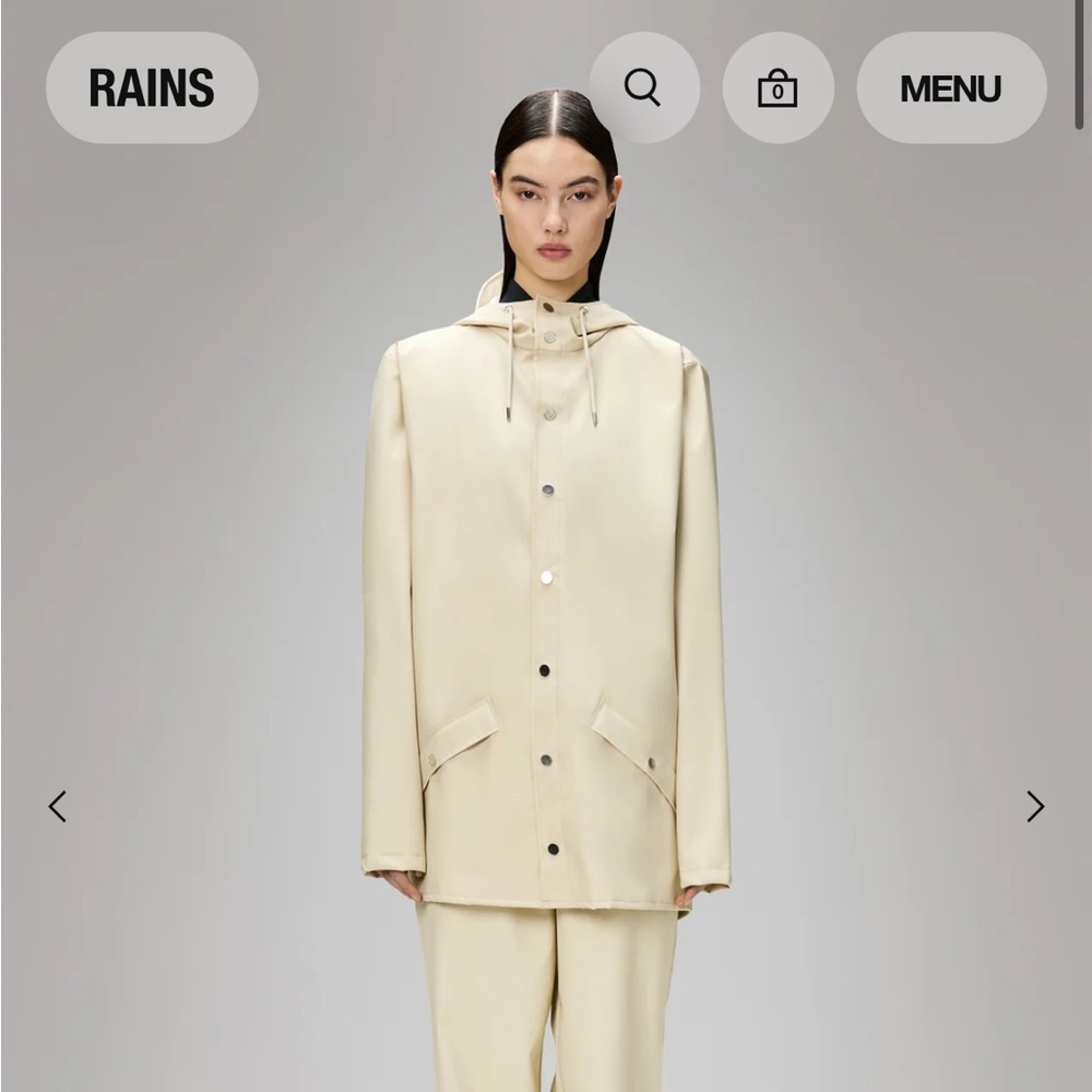 Rains Women's Cream Jacket